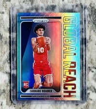 2024-25 Panini Prizm Zaccharie Risacher #7 Global Reach Silver Prizm RC Hawks