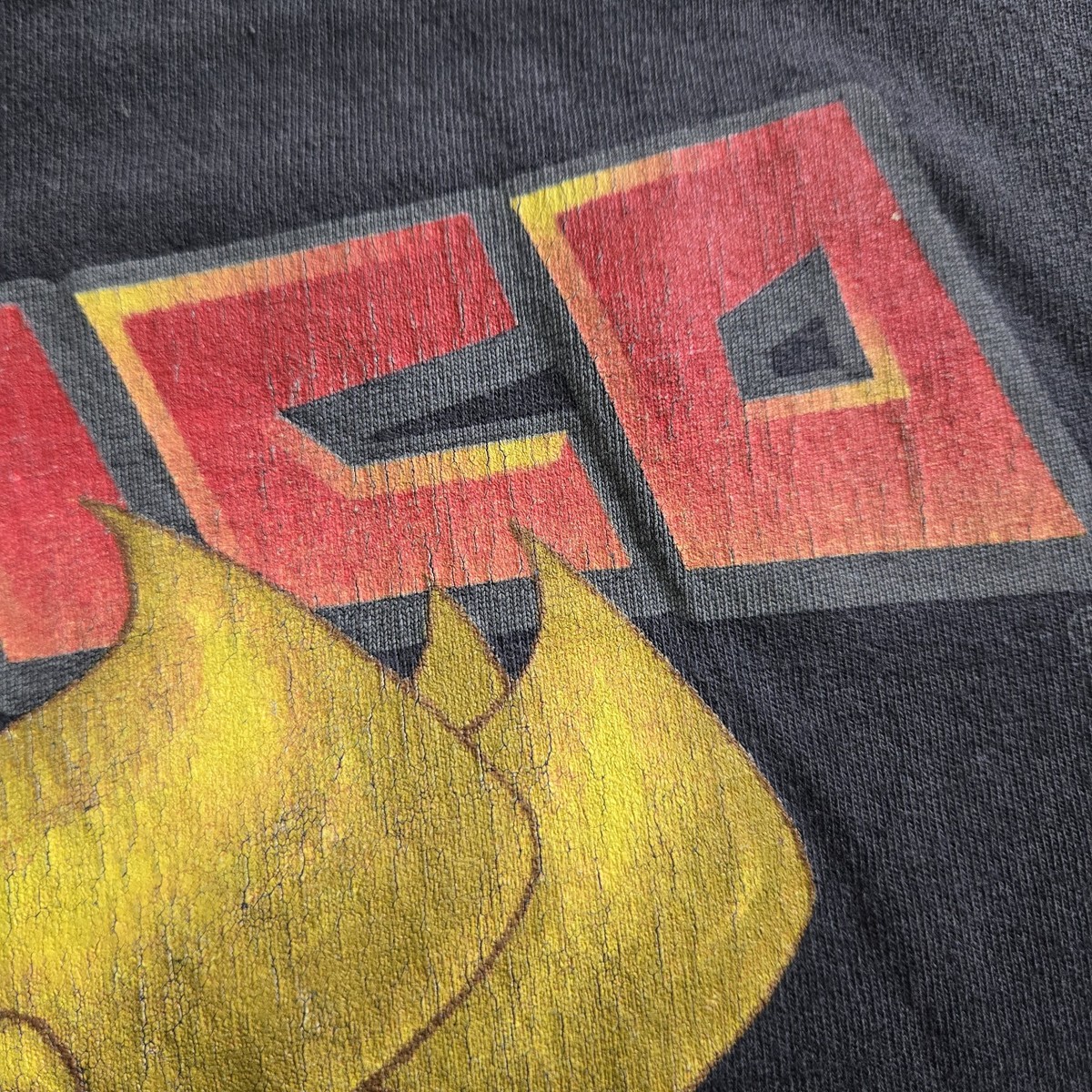 Vtg 90s JNCO Flamehead T-Shirt XL Black Skateboarding Tee Y2K Rave