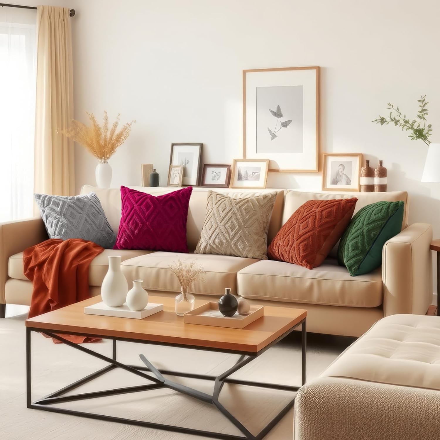 decorUhome Couch Throw Pillow Covers 12x20 Set of 20 x 12 (Pack 2), Black 