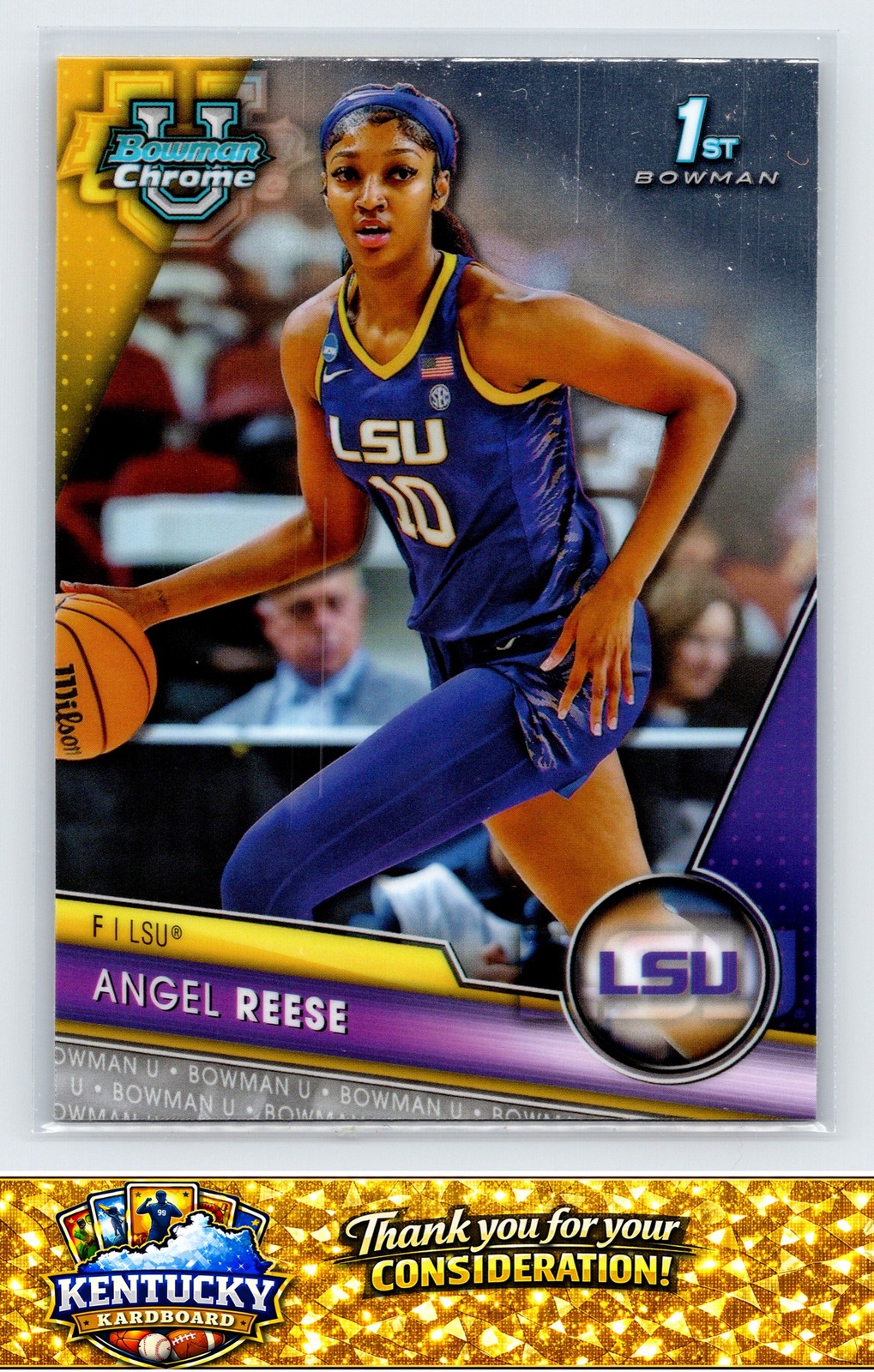 2023-24 Bowman University Chrome #49 Angel Reese Refractor