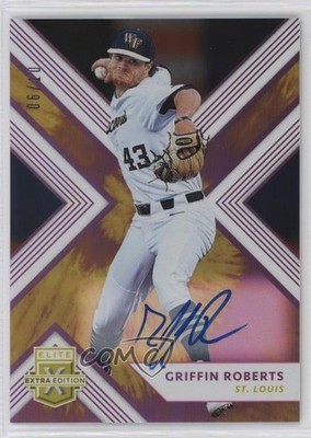 2018 Panini Elite Extra Edition Tie-Dye Auto 6/10 Griffin Roberts #42 Auto s3g