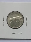 1967 Canada Silver Quarter 25 Cents Bobcat Centennial .800 Fine Coin XF
