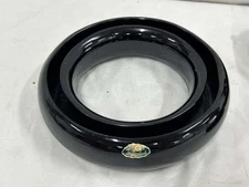 Rosemeade Pottery Black Circle Vase North Dakota ND Great Shape