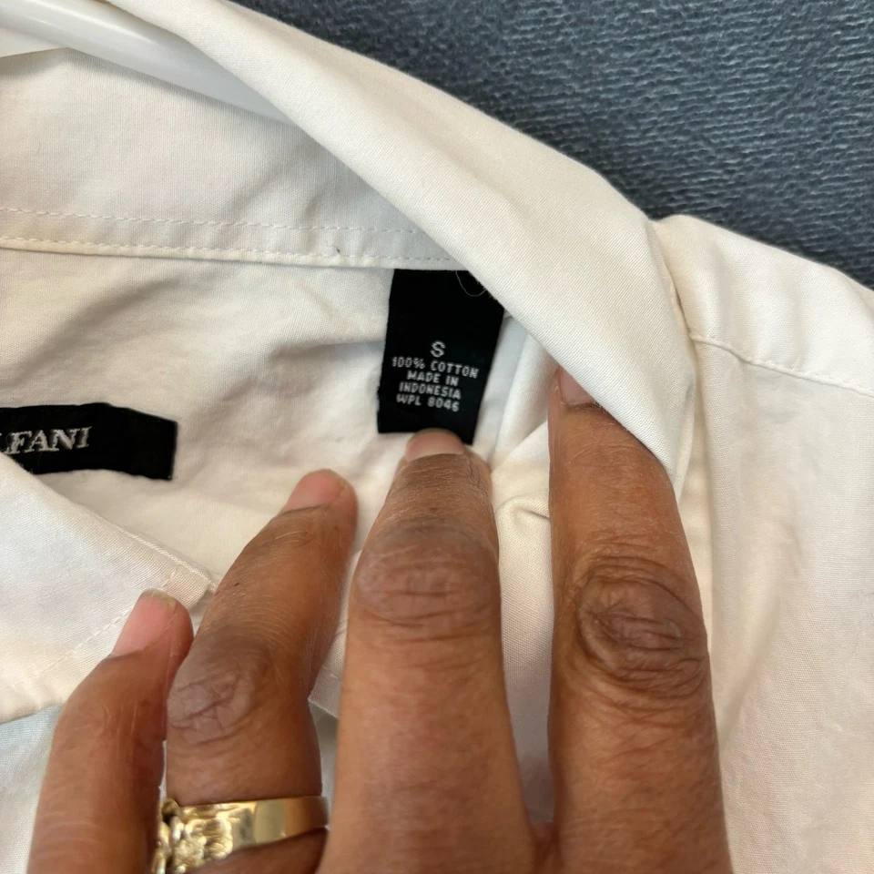 Camisa Alfani Cristal Botón Tachonado Bordada Floral Occidental Elegante Dinero Rico Foto 4 de 4