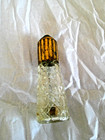 Vintage Goldtone Green Stone 2.5" Travel PERFUME BOTTLE — photo 4
