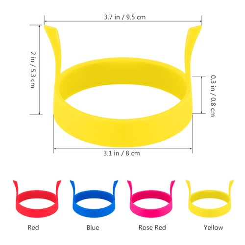 Bestomz 4 Farben Runde Form Silikon Ei Braten Form Omeletts mit Griff - Bild 9 von 9