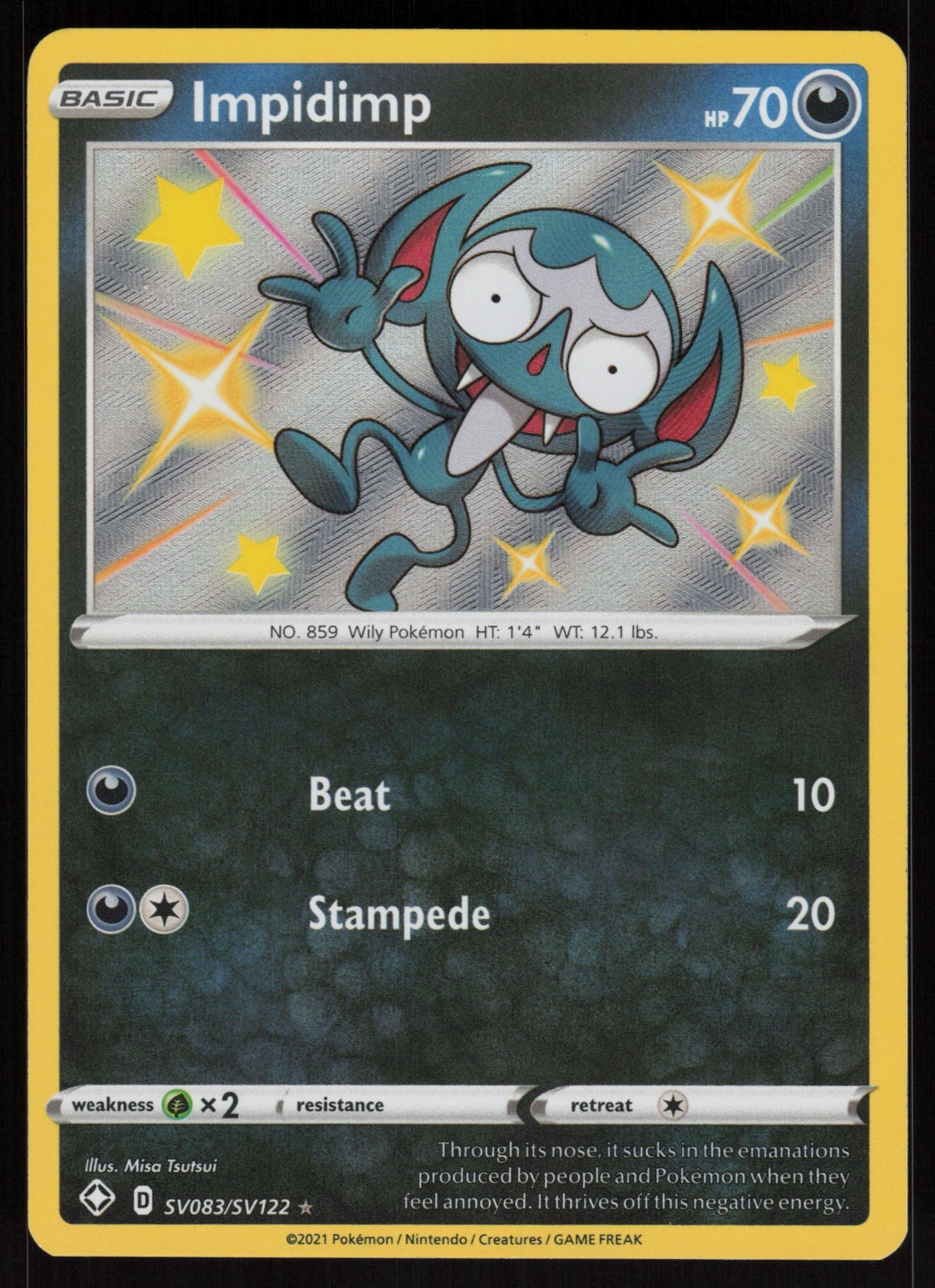 Impidimp SV083/SV122 Shining Fates: Shiny Vault Holo NM