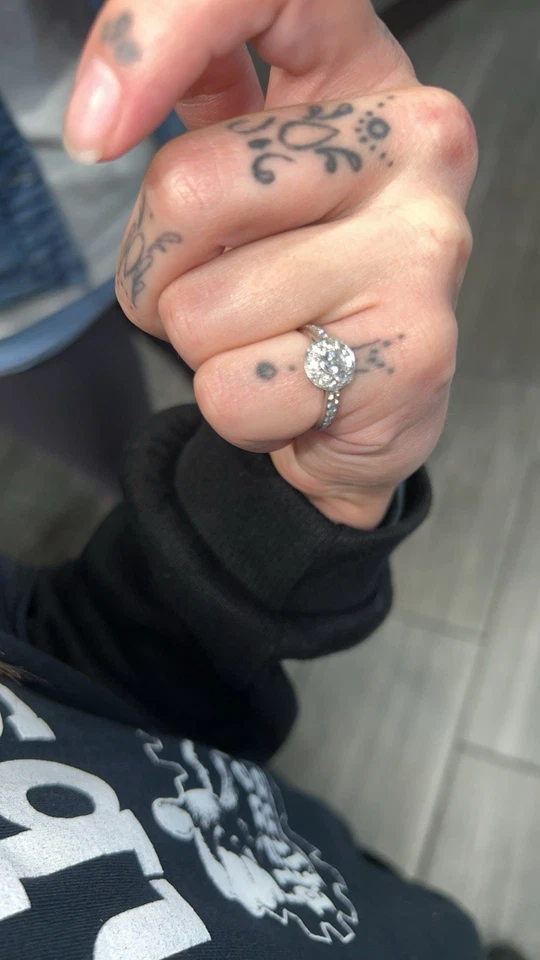 $5,400 Tiffany & Co Platinum Diamond Circlet Bezel Halo Engagement Ring Band 5.5 - Image 3 of 4