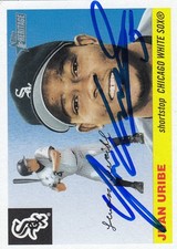 Juan Uribe Chicago White Sox 2004 Topps Heritage Signed IP Autograph Card