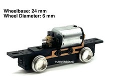 N/HOn30/HOe/009 Gauge 0-4-0 Locomotive Power Drive Chassis 24mm/6mm H0e Engine