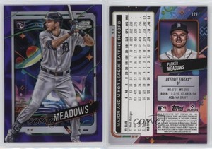 2024 Topps Cosmic Chrome Purple Nebula Refractor /150 Parker Meadows Rookie RC