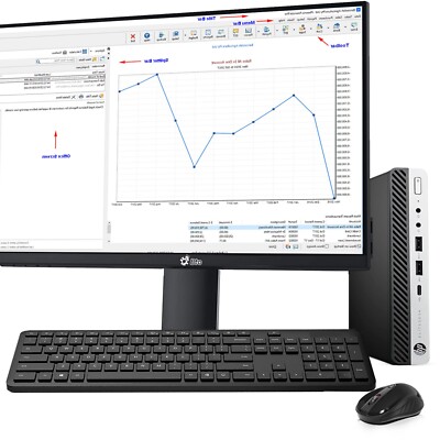 HP Desktop Mini PC Intel i5-8th 32GB 2TB SSD New 24'' LED Built-in Wi-Fi Win 11