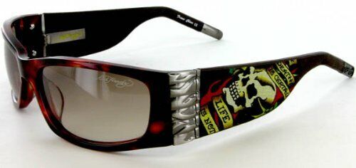 Gafas de sol Ed Hardy 015 tortuga con estuche y caja - Imagen 1 de 3