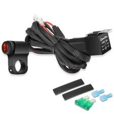Wiring Harness Kit Switch Relay Motorcycle Spot LED Auxiliary Fog Light Driving