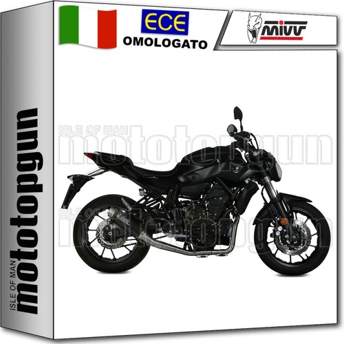 MIVV HIGH EXHAUST COMPLETE APPROVED GP-PRO CARBON YAMAHA MT-07 MT07 2019 19 - Picture 1 of 2