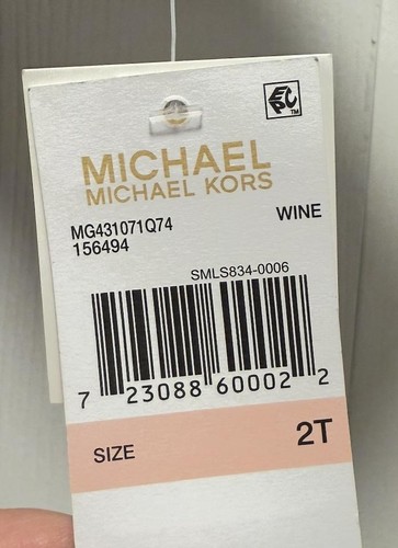 Michael Kors Baby Girls' 2T Puffer Coat – Wine Color, Faux  - Picture 3 of 8