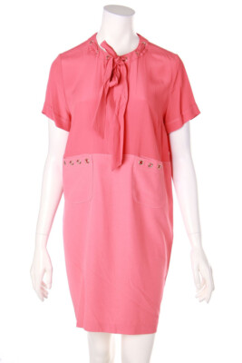 ATOS LOMBARDINI dress Silk Lacing I 44 = D 38 coral NEW#4001