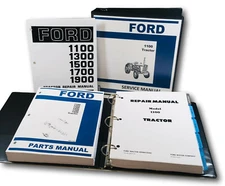Ford 1100 Tractor Service Manual Parts Catalog Supplement Repair Shop Book Set