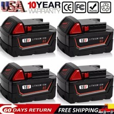 4x For Milwaukee for M18 18V 8.0AH Battery Lithium Extended Capacity 48-11-1860