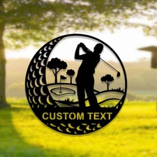 Personalized Golf Metal Signs, Custom Golf Couple Wall Art Decor, Golf Gifts