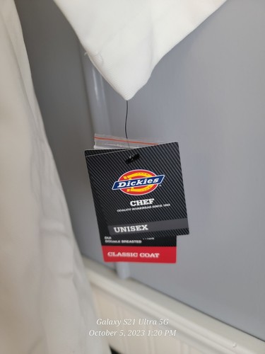DICKIES 2x Short Sleeve Chef Coat - Picture 3 of 7
