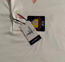 Johnnie-o Featherweight Men's Size Large White TouTou Toucan Golf Polo Shirt L