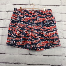 COLUMBIA Swim Trunks Board Shorts Mens XXL Mesh Lined Fish Print Drawstring