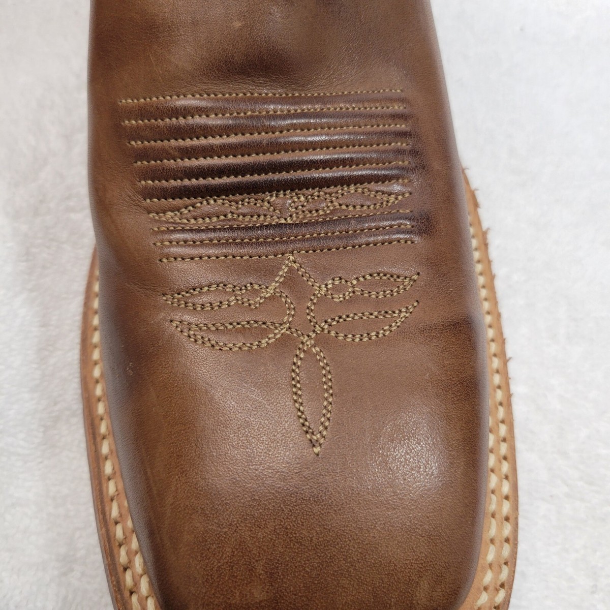 Justin Bent Rail Mens Size 9 B Square Toe BR301 Made In USA Embroidered Shaft Justin Men main image 4
