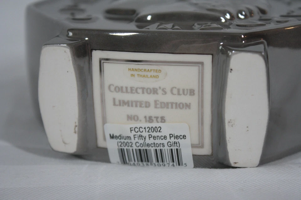 2002 PAUL CARDEW LIMITED EDITION #1575 COLLECTORS CLUB 50 PENCE TEAPOT NEW - Image 3 of 4