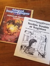 Dungeon Master Screen w/ Terrible Trouble at Tragidore TSR AD D2 2nd REF1 9263