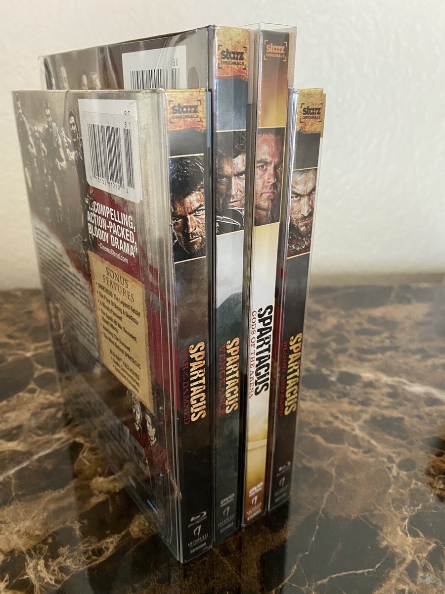 SPARTACUS The Complete Series: 4 Seasons Blu-Ray and DVD