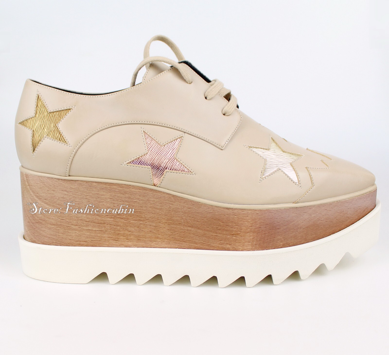 NEW Stella Mccartney Elyse Star Wedge Platform Sneakers, EUR 40.5 image 8