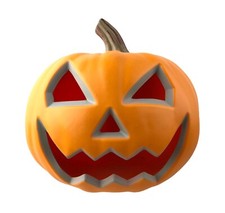 Gemmy Light up Halloween Foam Blow Mold Pumpkin Jack O Lantern 9"