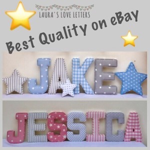 Details About Fabric Letters Baby Gift Personalised Wall Art Boy Nursery Details About Fabric Letters Baby Gift Personalised Wall Art Boy Nursery