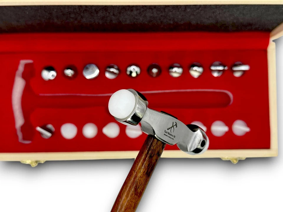 22Pc Interchangeable Hammer Set Jewelry Tools with Nylon & Metal Faces - Image 4 of 4