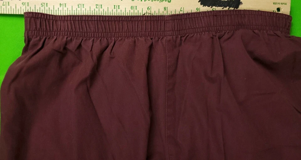 Dickies dark brown-red women's elastic waist flared scrub bottoms size L 32W 28L - Image 4 of 4