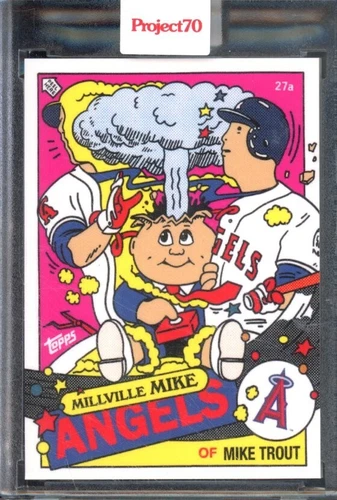 2021 Topps Project 70 MIKE TROUT #357 Millville Mike Adam Bomb 1985 Ermsy Design