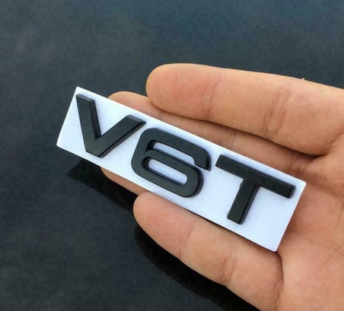 NEW 1X V6T V8T Fender Badge TRUNK Emblem fit Q3 Q5 Q7 A3 A4 A5 A6 A7 A8 S6 S8  - Foto 11 di 11