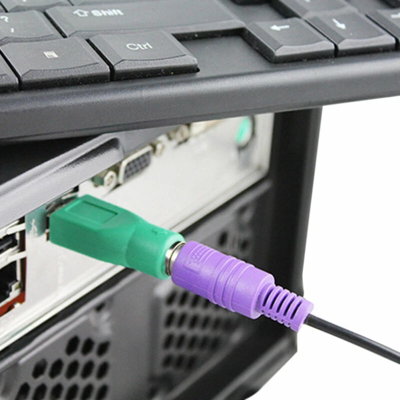 PS2 PS/2 FEMALE TO USB MALE ADAPTOR CONVERTER ADAPTER PC LAPTOP MOUSE KEYBOARD - Image 2 of 4