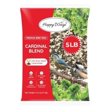 Cardinal Blend Bird Food Mix of Sunflower Hearts/Kernels and Safflower Seed 5lb