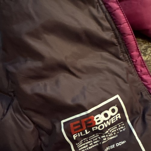 Eddie Bauer Womens First Ascent 800 Fill Goose Down Jacket Med Plum/Purple NICE! - Picture 6 of 12