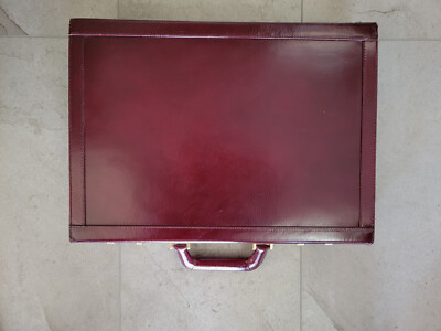 Leather Hardcase Presto locked briefcase - burgundy | eBay
