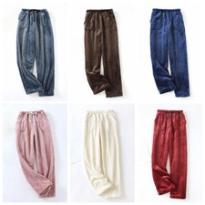 Lady Flannel Coral Pajama Trouser Pants Bottom Nightwear Lounge Warm Winter Soft