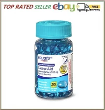 Equate Maximum Strength Diphenhydramine HCL Sleep-Aid Softgels, 50 Mg, 100 Count