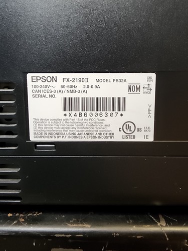 Epson FX-2190II 9-PIN Nadeldrucker - Bild 13 von 16