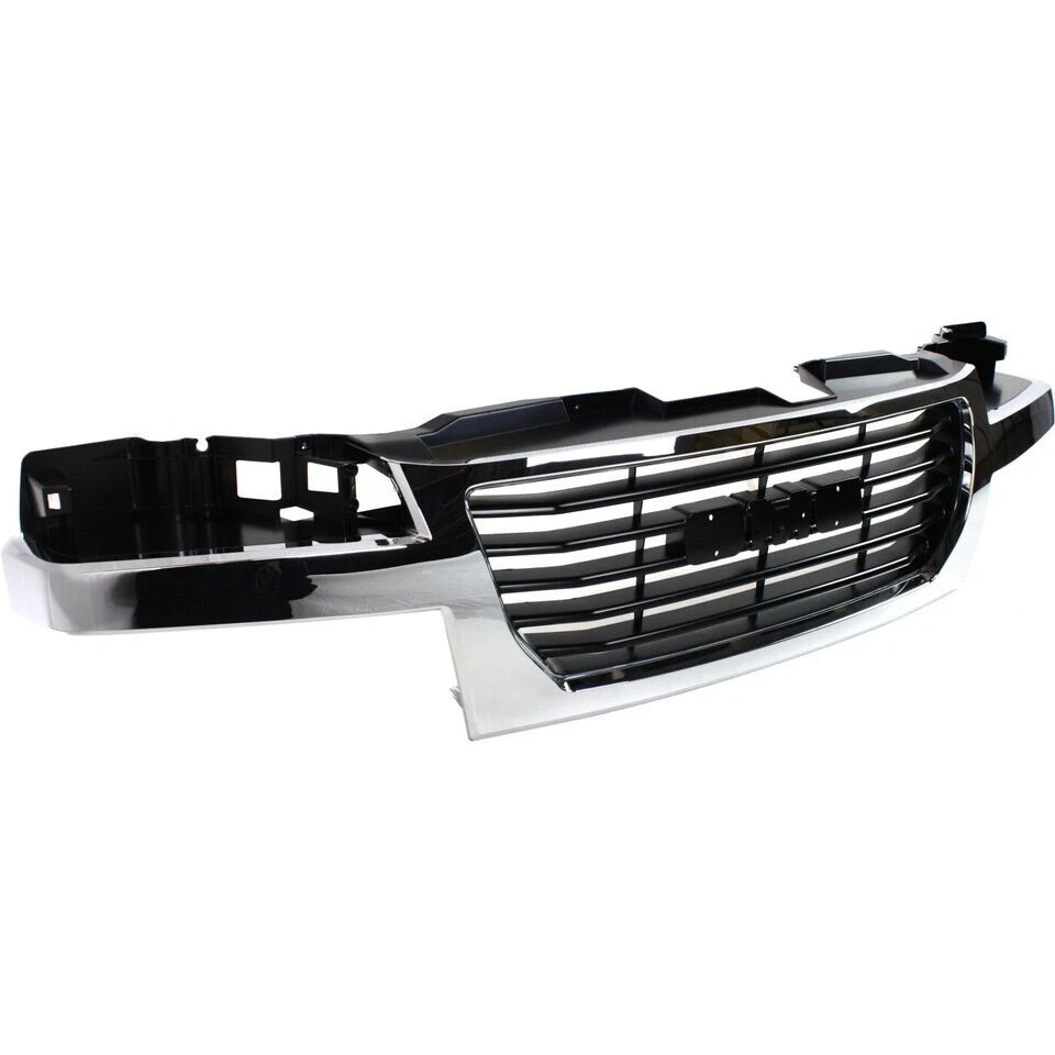 New Front Grille Grill Chrome Shell with Black Insert Fits 2004-2012 GMC Canyon Foto 4 de 4