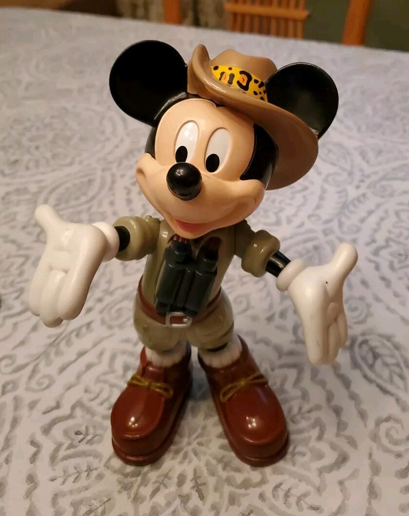 Disney Mickey Mouse Safari Hard Plastic Moveable 8