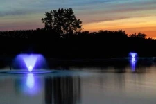 Scott Aerator 4 Light Set Color-Changing LED Pond Fountain Lights with 100ft. to