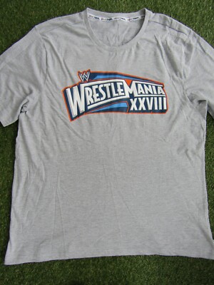 Wrestlemania XXVIII WWE T-Shirt - Größe XL Herren - Grau - John Cena vs The Rock