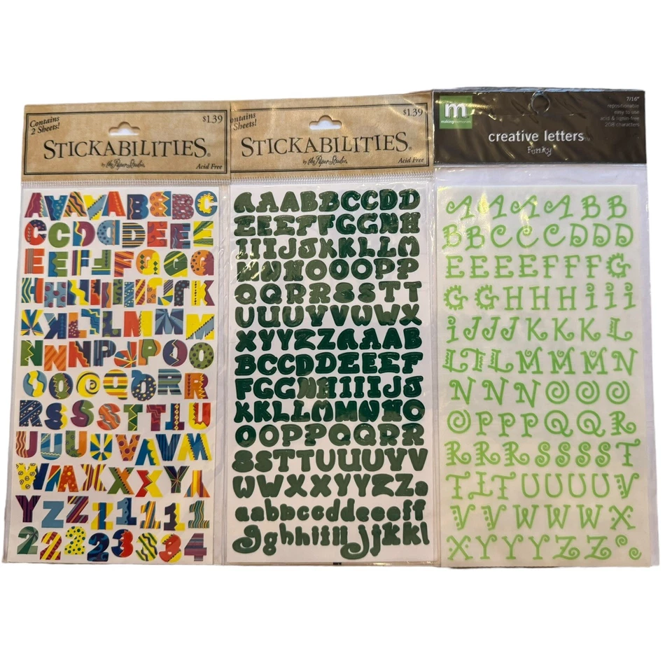 Vintage Hallmark Sticker Letters Thought Bubbles Phrases Stickopotamus Lot of 14 - Image 4 of 4